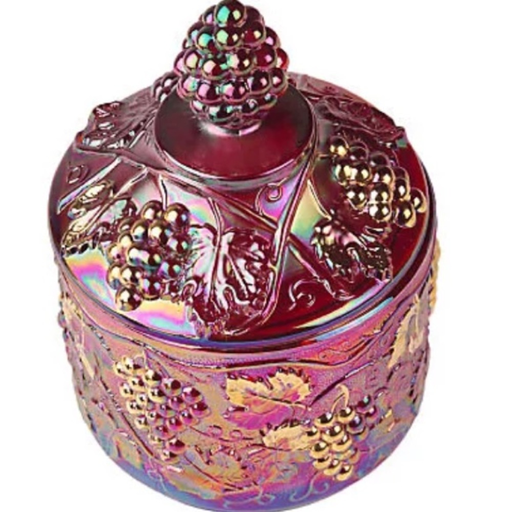 FENTON ART GLASS LTD EDITION PRESIDENT’S COLLECTION COVERED BOX W/ GRAPE… - Picture 11 of 16